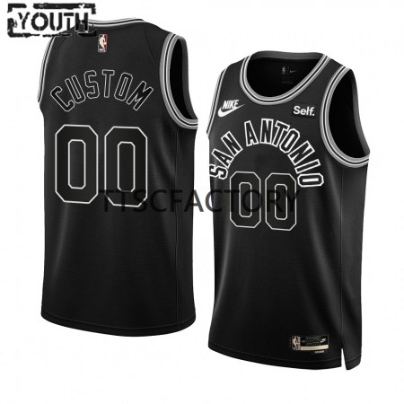 Dres San Antonio Spurs Prilagođeni Nike 2022-23 Classic Edition Crno Swingman - Dječji